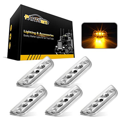 5pcs 3led Cabina Luz Remolque De Camión De Cabina Marc...