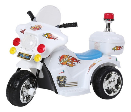 Mini Moto Elétrica Importway Infantil Branca Farol Sons Kid Cor Branco Voltagem do carregador 110V/220V