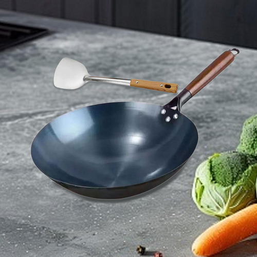 Sartén Wok Wok De Hierro Wok Para Cocinar A Gas Wok 34 Cm
