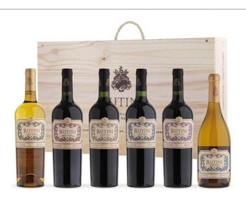 Caja De Vinos Rutini  6 Bot - Regalos -  Mcg