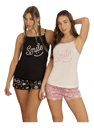 Pijama Mujer Verano Musculosa Algodon Piache Piu