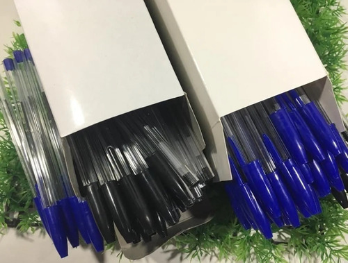 Imagen 2 de 3 de Bolígrafos Lapiceros Caja 100 Unidades Utiles Escolares