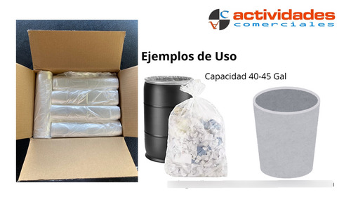 Bolsa Basura Can Liners 40x48(100cmx115cm) Transparente