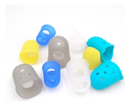 Protectores De Silicona Xl Para Dedos De Guitarra, Gris