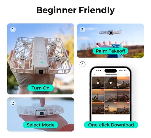 Drone Hoverair X1 Con Cámara, Vuelo Autónomo, Modo Sígueme