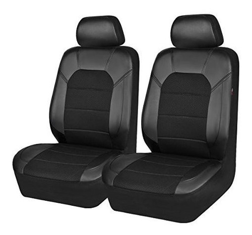 Forro De Cuero Y Malla Para Automovil, Dos Fundas De Asiento