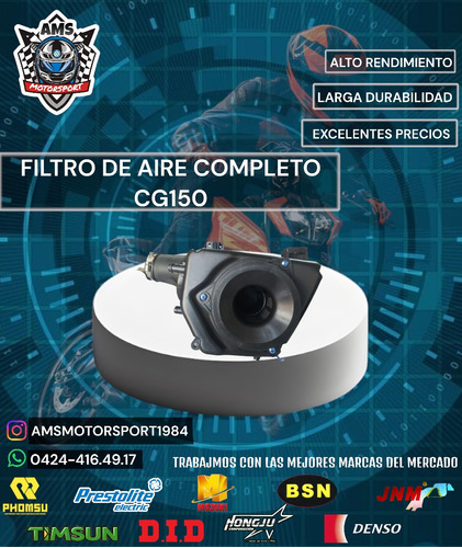 Filtro De Aire Completo Cg150