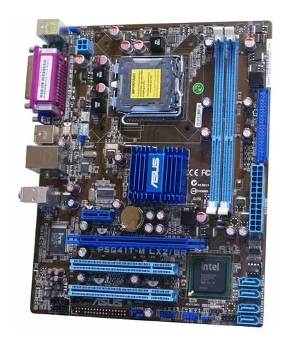 Placa Mãe Asus Lga 775 Ddr3 P5g41t-m Lx2/br Com Espelho.