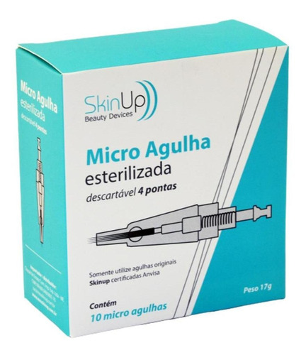 Kit C/ 10 Cartuchos P/ Microagulhamento 4 Agulhas Skinup