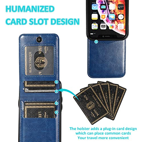 Funda Cartera Para iPhone XR Azul Pu Leather-02