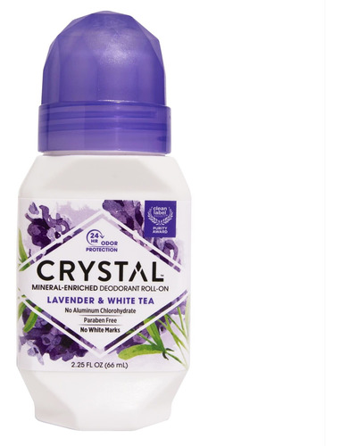 Crystal Mineral - Desodorante Roll-on, Lavanda Y T Blanco, M