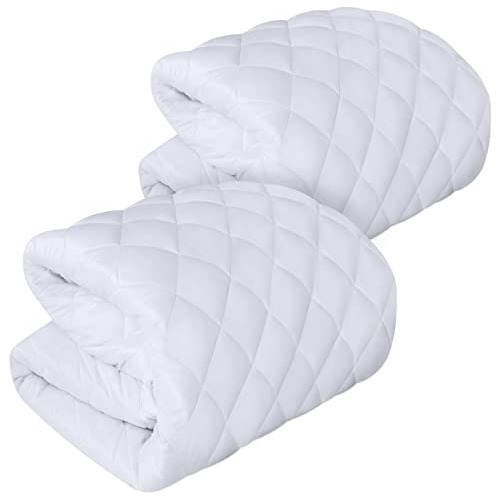 Utopia Bed Colchón Pad 1 King Y 1 Queen Size (blanco)