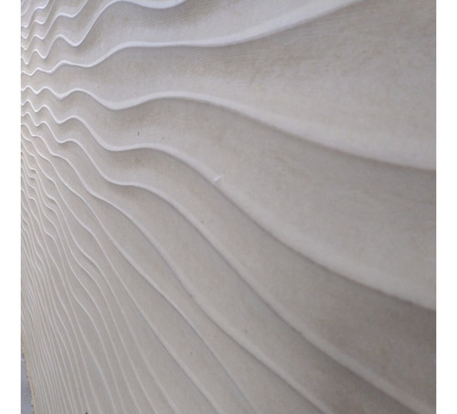 Panel Revestimiento Y Frentes Muebles Mdf 18mm Ondas 3d