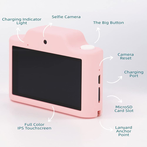Cámara Digital Para Niños Con Videocámara Y 32 Gb De Memoria