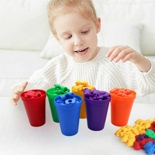 Juguetes Educativos A Juego Con Vasos Apilables De Colores