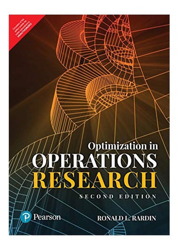 Optimization Operations  Research, De Ronald Rardin. Editorial Pearson, Tapa Blanda En Español, 2020