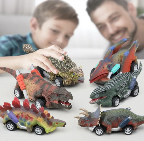 Carros Dinosaurios 6unid
