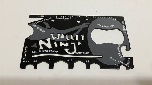 Tarjeta De Supervivencia Ninja 18 Usos