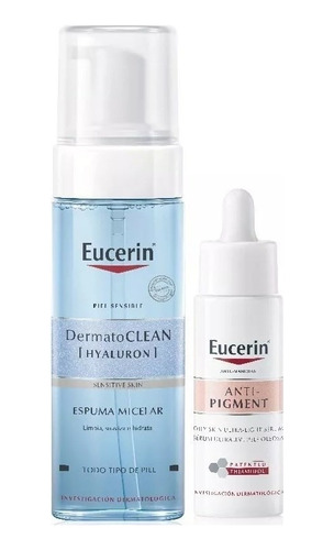 Kit Eucerin Serum Antipigment + Dermatoclean Espuma Limpieza