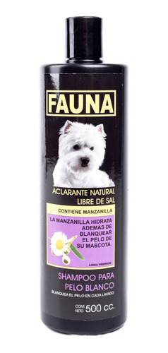 Shampoo Para Perros Con Pelo Blanco Fauna 500 Cc - Patas.uy