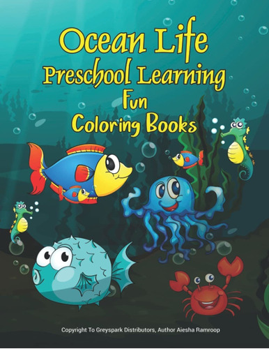 Ocean Life Preschool Learning: Libros Divertidos Colore...