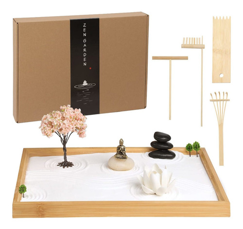 Kit De Jardín Zen Para Escritorio De Oficina, Decoración De