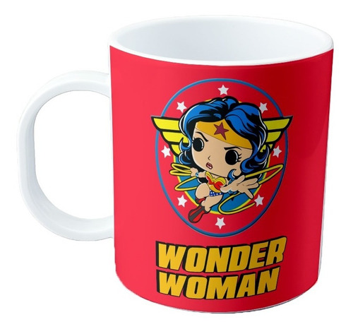 Taza De Plastico - Wonder Woman Funko Pop