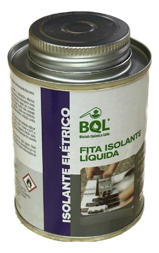 Fita Isolante Líquida 225ml Biolub Cor Preto 8000v Kit 10un