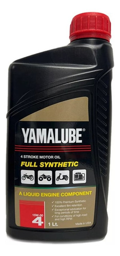 Aceite Yamalube Full Sintetico 15w50 Oem 4 Tiempos Juri Atv