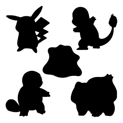 Stickers Adhesivo 50 Pzas 5x5 Cm Pokemones Iniciales Kanto