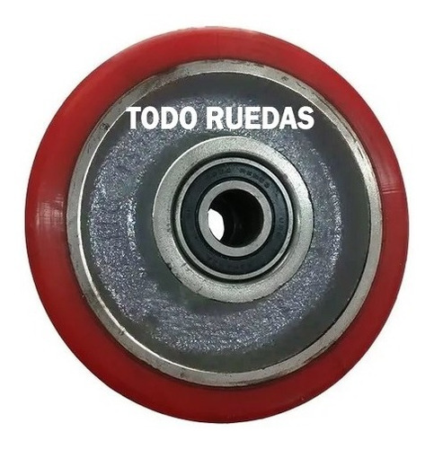 Rueda Fundicion Y Poliuretano 100x50mm Ruleman Todo Ruedas