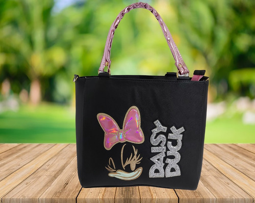 Imagen 2 de 6 de Bolsa De Mano Para Mujer, De Disney, Daisy Duck En Negro