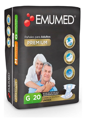 Pañales Para Adultos Emumed Talla G - 20uds Grandes