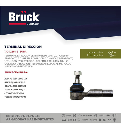 Terminal Direccion Leon 2006 1.8 20v Izq 1j0422811b