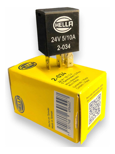 Micro Relay Hella 2-034 24v 10a / 5a Micro Relevador 5-pin