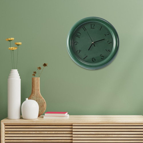 Reloj De Pared Pequeño Reloj Creativo Silencioso Arte Verde