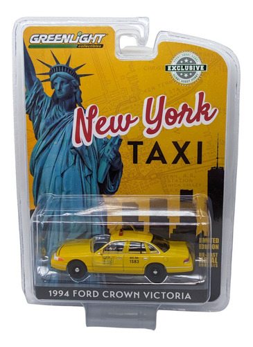 Carrito Greenlight 1:64 1994 Ford Crown Victoria Nyc Taxi