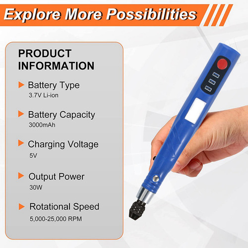 Kit De Taladro Manual Eléctrico Inalámbrico Recargable Por U