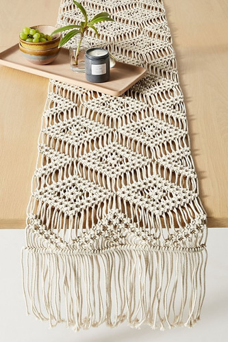 Camino De Mesa Pie De Cama En Macramé Table Runner M01