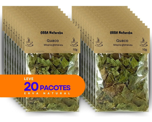 Kit 20 Chás Guaco Legítimo Mikania Glomerata