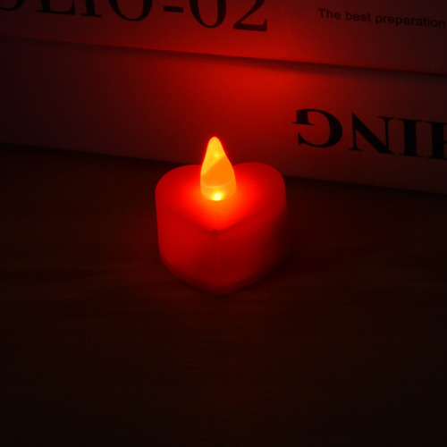 30 Velas Led En Forma De Corazón, Velas Rojas Sin Llama