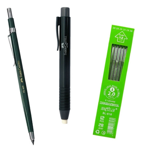 Set Faber Castell Portaminas Tk-4600 + Minas + Portaborrador