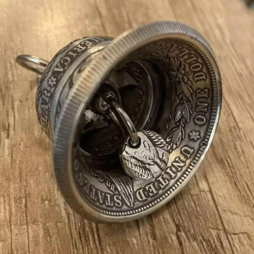 Para Ziryxq New Silver Dollar Bell Silver Coin Bells.