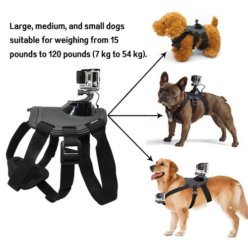 Arnés O Pechera Para Perro Go Pro Hero 4/3+/3/2/1 Sjcam Etc