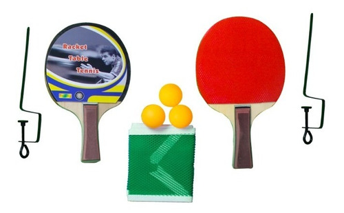 Set De Ping Pong 2 Raquetas 3 Pelotas Red Y Postes