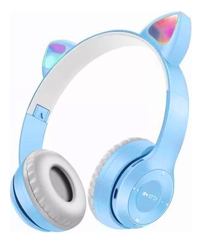 Auriculares Con Orejas De Gato Rgb Diadema Bluetooth P47m