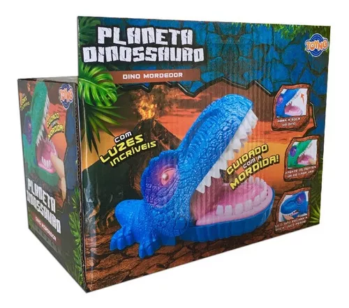 Jogo da Mordida Dinossauro com Luz e Som Brinquedo Toyng