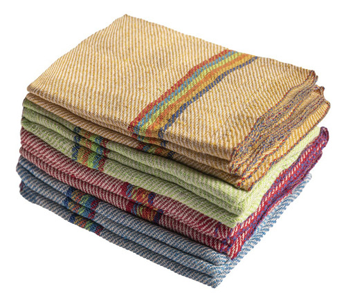 Jerga O Trapo Para Cocina Multiusos Paquete De 6 Piezas Azul Claro Rayas