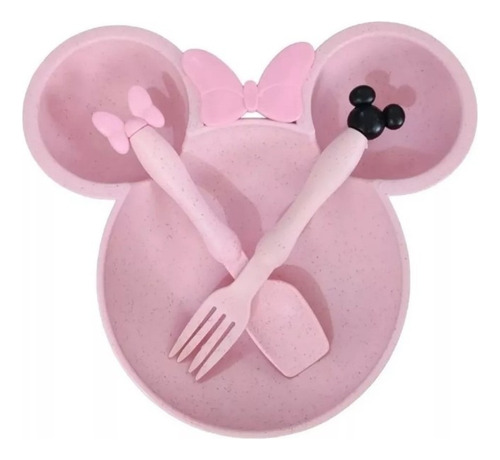 Vajilla Bebe Plato Cuchara Tenedor Cubiertos Minnie