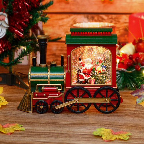 Linterna Navidad Papá Noel Tren Musical Led 6 Horas